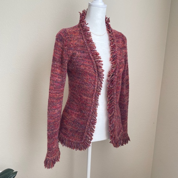 X-SMALL dolce Emozione wool sweater MADE in ITALY red purple - Picture 2 of 14